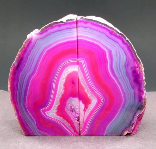 Pink Brazilian Agate Bookends