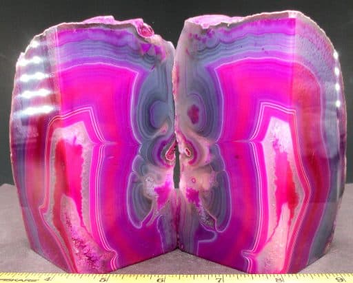 Pink Brazilian Agate Bookends